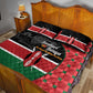 Afro Jamhuri ya Kenya Quilt Bed Set One People One Nation Massai Shuka Pattern - African Pride