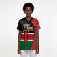 Afro Jamhuri ya Kenya Scrub Top One People One Nation Massai Shuka Pattern - African Pride