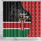 Afro Jamhuri ya Kenya Shower Curtain One People One Nation Massai Shuka Pattern - African Pride