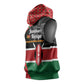 Afro Jamhuri ya Kenya Sleeveless Hoodie One People One Nation Massai Shuka Pattern - African Pride