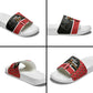 Kenya Jamhuri Day Slide Sandals One People One Nation Massai Shuka Pattern