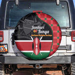 Afro Jamhuri ya Kenya Spare Tire Cover One People One Nation Massai Shuka Pattern - African Pride