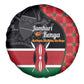 Afro Jamhuri ya Kenya Spare Tire Cover One People One Nation Massai Shuka Pattern - African Pride