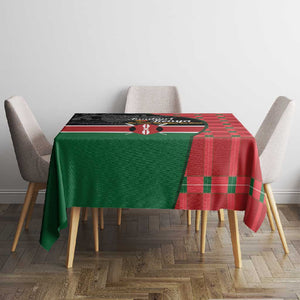 Afro Jamhuri ya Kenya Tablecloth One People One Nation Massai Shuka Pattern - African Pride