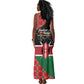 Afro Jamhuri ya Kenya Tank Maxi Dress One People One Nation Massai Shuka Pattern - African Pride