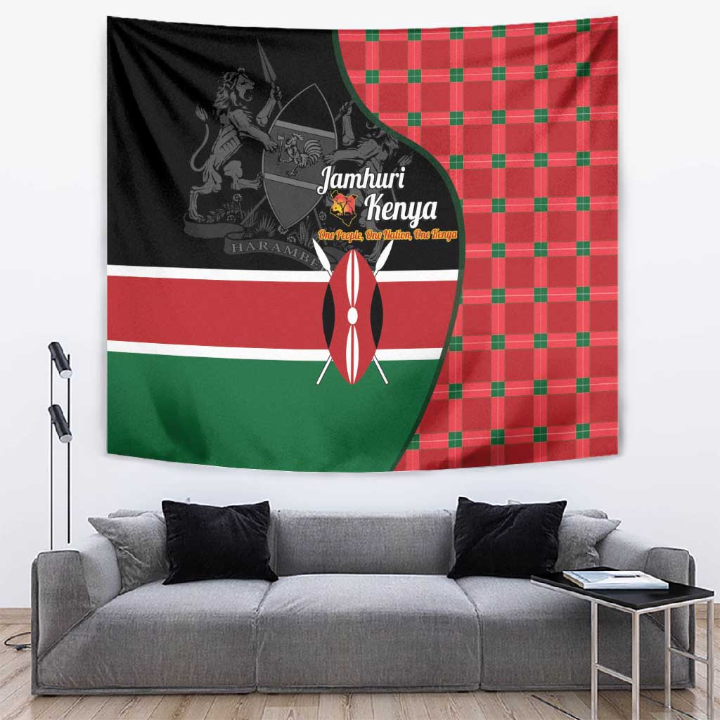 Afro Jamhuri ya Kenya Tapestry One People One Nation Massai Shuka ...