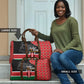 Kenya Jamhuri Day Travel Bag One People One Nation Massai Shuka Pattern