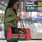 Kenya Jamhuri Day Travel Bag One People One Nation Massai Shuka Pattern