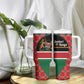 Afro Jamhuri ya Kenya Tumbler With Handle One People One Nation Massai Shuka Pattern - African Pride