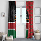 Afro Jamhuri ya Kenya Window Curtain One People One Nation Massai Shuka Pattern - African Pride