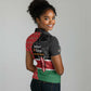 Afro Jamhuri ya Kenya Women Polo Shirt One People One Nation Massai Shuka Pattern - African Pride