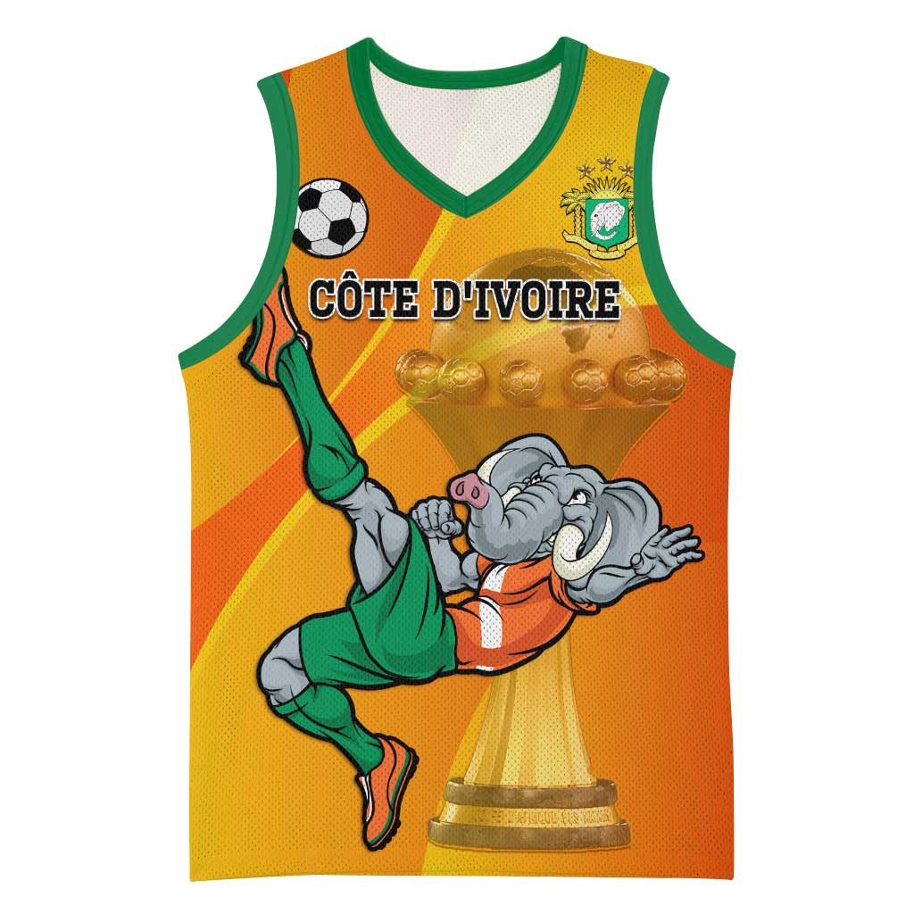 Custom Ivory Coast Football Basketball Jersey 2024 Mascot With Champions Trophy - African Pride