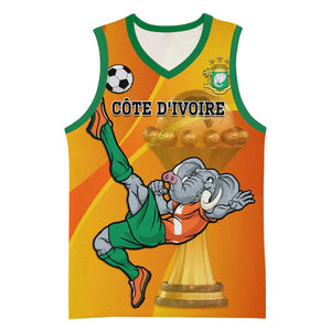 Custom Ivory Coast Football Basketball Jersey 2024 Mascot With Champions Trophy - African Pride
