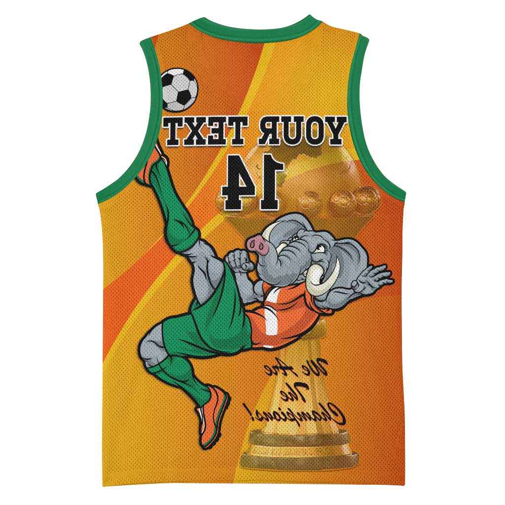 Custom Ivory Coast Football Basketball Jersey 2024 Mascot With Champions Trophy - African Pride