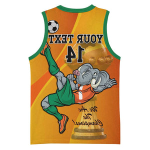 Custom Ivory Coast Football Basketball Jersey 2024 Mascot With Champions Trophy - African Pride