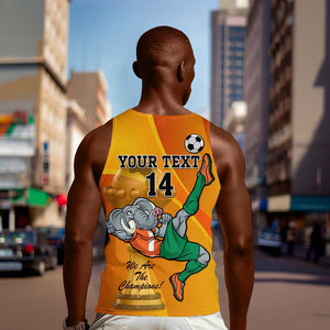 Custom Ivory Coast Football Men Tank Top 2024 Mascot With Champions Trophy