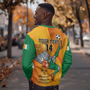 Custom Ivory Coast Football Sweatshirt 2024 Mascot With Champions Trophy