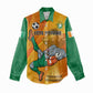 Custom Ivory Coast Football Women Casual Shirt 2024 Mascot With Champions Trophy LT14
