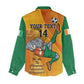 Custom Ivory Coast Football Women Casual Shirt 2024 Mascot With Champions Trophy LT14