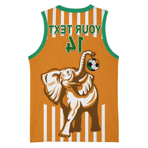 Custom Ivory Coast Football Basketball Jersey Les Elephants 3rd Champions Proud - African Pride