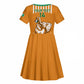 Custom Ivory Coast Football Kid Short Sleeve Dress Les Elephants 3rd Champions Proud