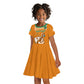 Custom Ivory Coast Football Kid Short Sleeve Dress Les Elephants 3rd Champions Proud