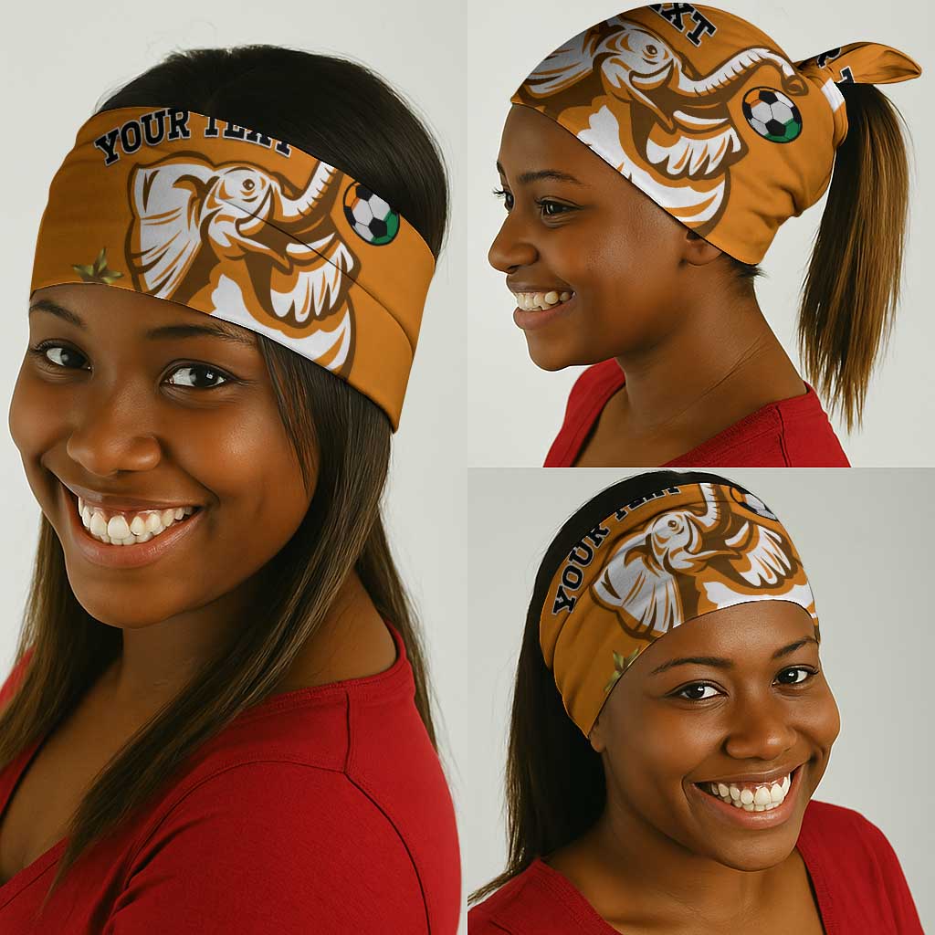 Custom Ivory Coast Football Neck Gaiter Les Elephants 3rd Champions Proud LT14
