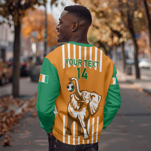 Custom Ivory Coast Football Sweatshirt Les Elephants 3rd Champions Proud
