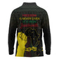Juneteenth Freedom Day Long Sleeve Polo Shirt 1865 Black Independence African Pattern