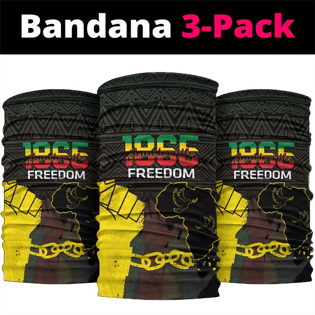 Juneteenth Freedom Day Neck Gaiter 1865 Black Independence African Pattern LT14
