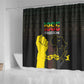 Juneteenth Freedom Day Shower Curtain 1865 Black Independence African Pattern