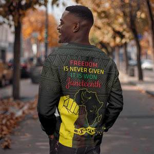 Juneteenth Freedom Day Sweatshirt 1865 Black Independence African Pattern