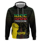 Juneteenth Freedom Day Zip Hoodie 1865 Black Independence African Pattern