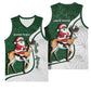 South Africa Christmas In July Basketball Jersey Geseende Kersfees Springbok Black Santa - African Pride