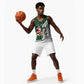 South Africa Christmas In July Basketball Jersey Geseende Kersfees Springbok Black Santa - African Pride