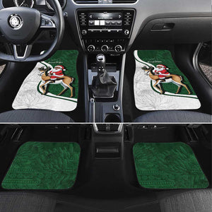 South Africa Christmas In July Car Mats Geseende Kersfees Springbok Black Santa