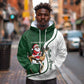 South Africa Christmas In July Hoodie Geseende Kersfees Springbok Black Santa