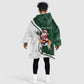 South Africa Christmas In July Kid Wearable Blanket Hoodie Geseende Kersfees Springbok Black Santa