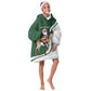 South Africa Christmas In July Kid Wearable Blanket Hoodie Geseende Kersfees Springbok Black Santa