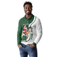 South Africa Christmas In July Long Sleeve Polo Shirt Geseende Kersfees Springbok Black Santa