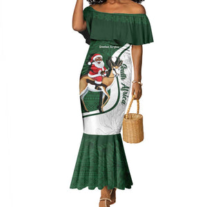 South Africa Christmas In July Mermaid Dress Geseende Kersfees Springbok Black Santa