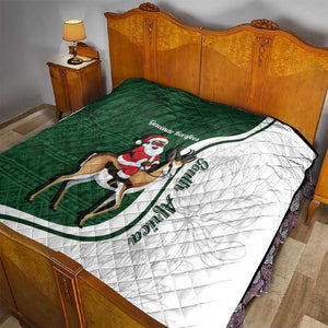 South Africa Christmas In July Quilt Geseende Kersfees Springbok Black Santa
