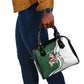 South Africa Christmas In July Shoulder Handbag Geseende Kersfees Springbok Black Santa
