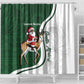 South Africa Christmas In July Shower Curtain Geseende Kersfees Springbok Black Santa