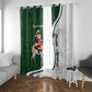 South Africa Christmas In July Window Curtain Geseende Kersfees Springbok Black Santa