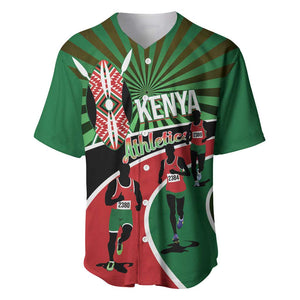 Afro Athletics Kenya Baseball Jersey Olono Maasai Shield Running Way - African Pride