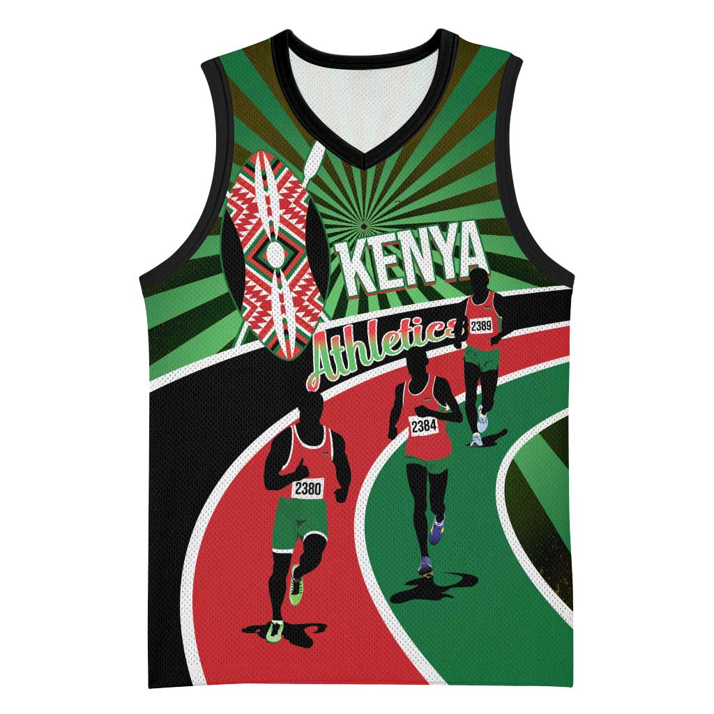 Afro Athletics Kenya Basketball Jersey Olono Maasai Shield Running Way - African Pride