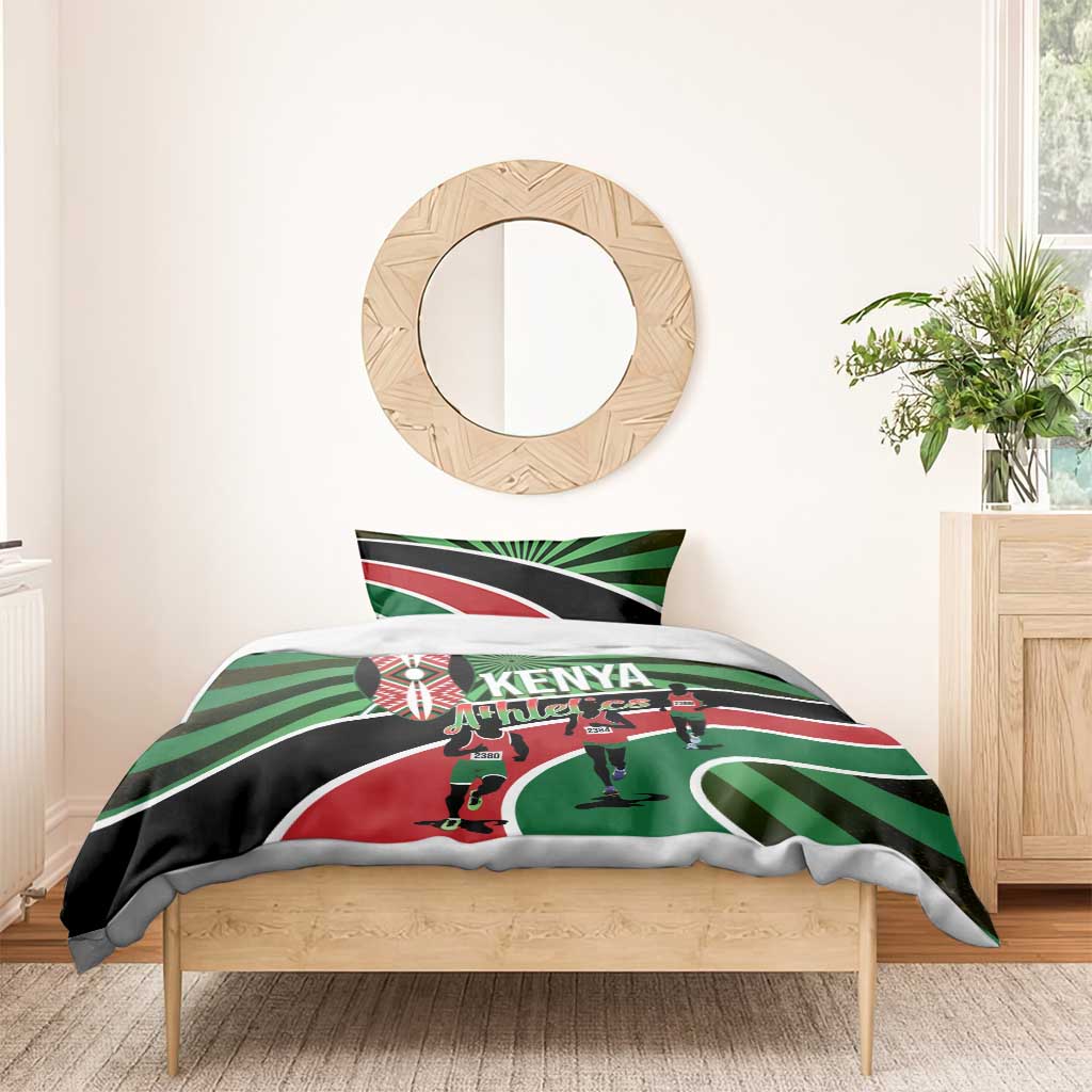 Afro Athletics Kenya Bedding Set Olono Maasai Shield Running Way - African Pride