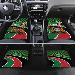 Afro Athletics Kenya Car Mats Olono Maasai Shield Running Way - African Pride