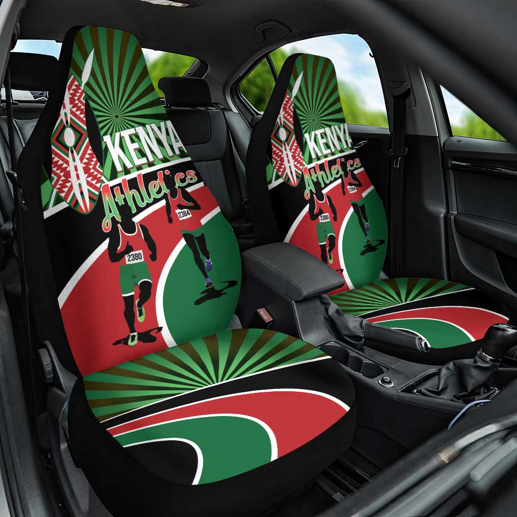 Afro Athletics Kenya Car Seat Cover Olono Maasai Shield Running Way - African Pride